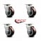 Service Caster 4 Inch Poly on Polyolefin Wheel Swivel Caster Set with Ball Bearings SCC SCC-20S420-PPUB-4 - alternate 2